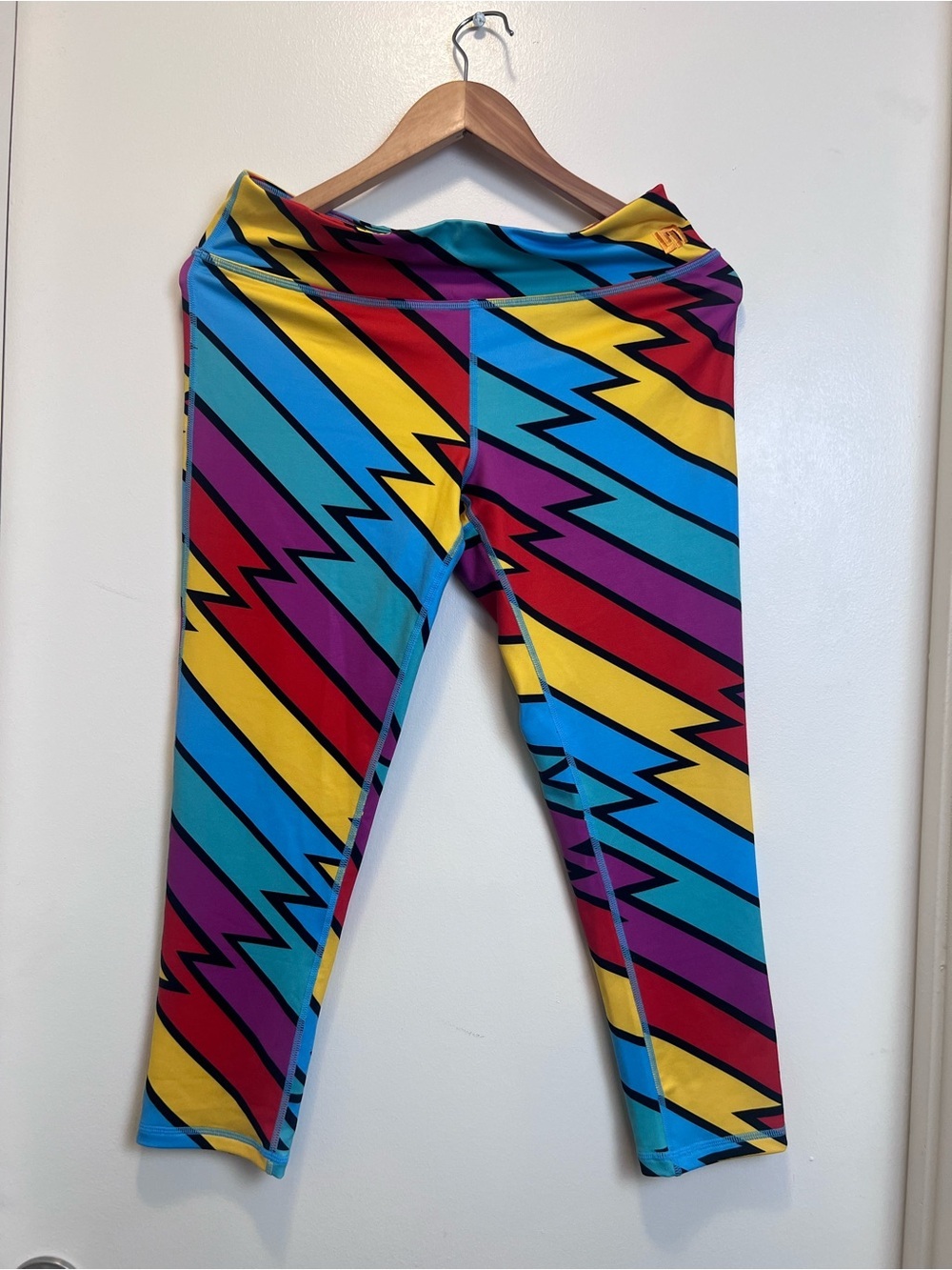 Loudmouth Ladies Rainbow Lightning Bolt Leggings Size Medium